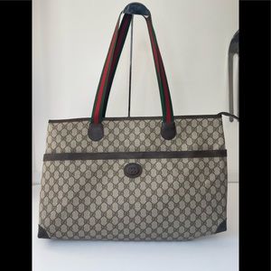 LARGE Vintage Gucci Sherry Line tote bag 👜👜👜🤩🤩 Yes! It is Authentic.🥰